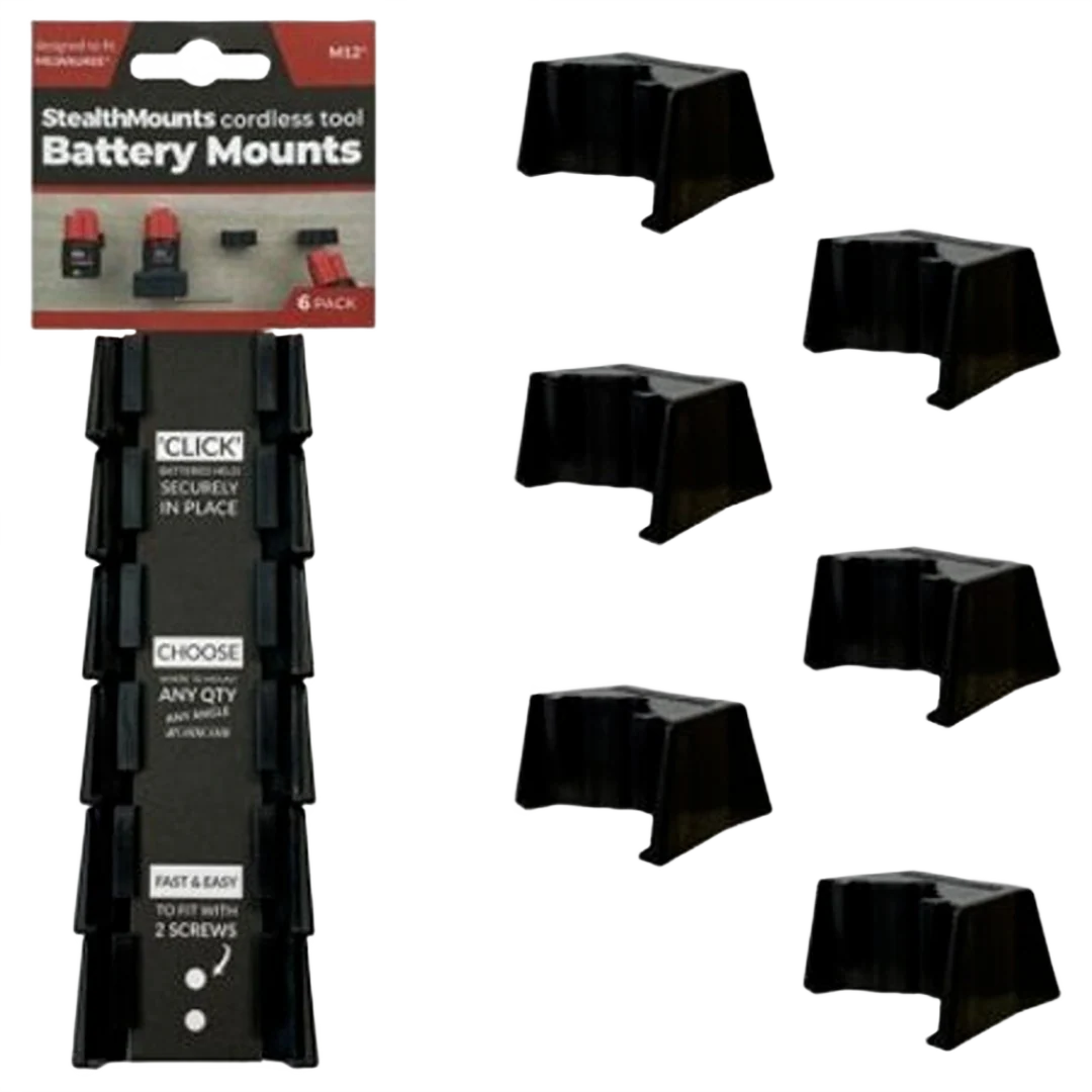 Fast StealthMounts Milwaukee M12 Red Battery Mounts 6-Pack Fashionable