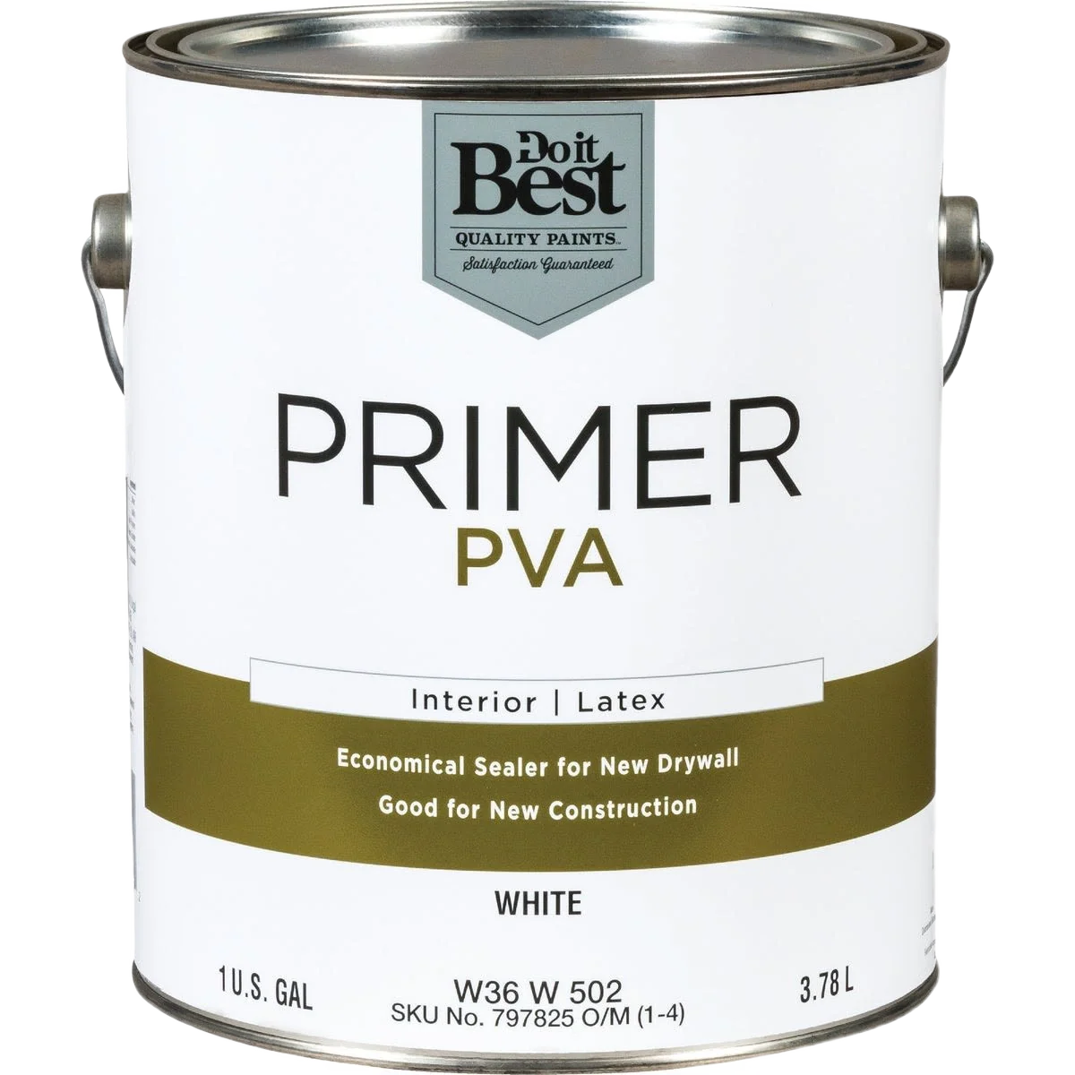 World-Class Do it White Primer PVA Interior Latex Drywall Primer 1 Gallon Fashionable