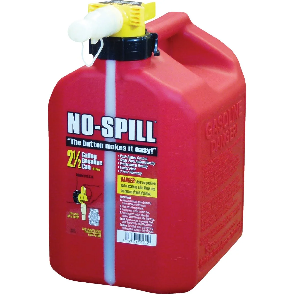 Convenient No-Spill Fuel Can High-End