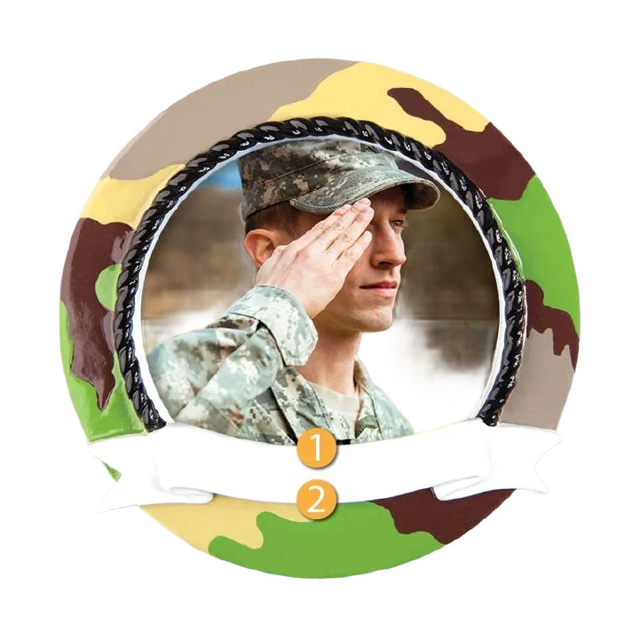 Green PolarX Personalized Camo Military Ornament Trendy