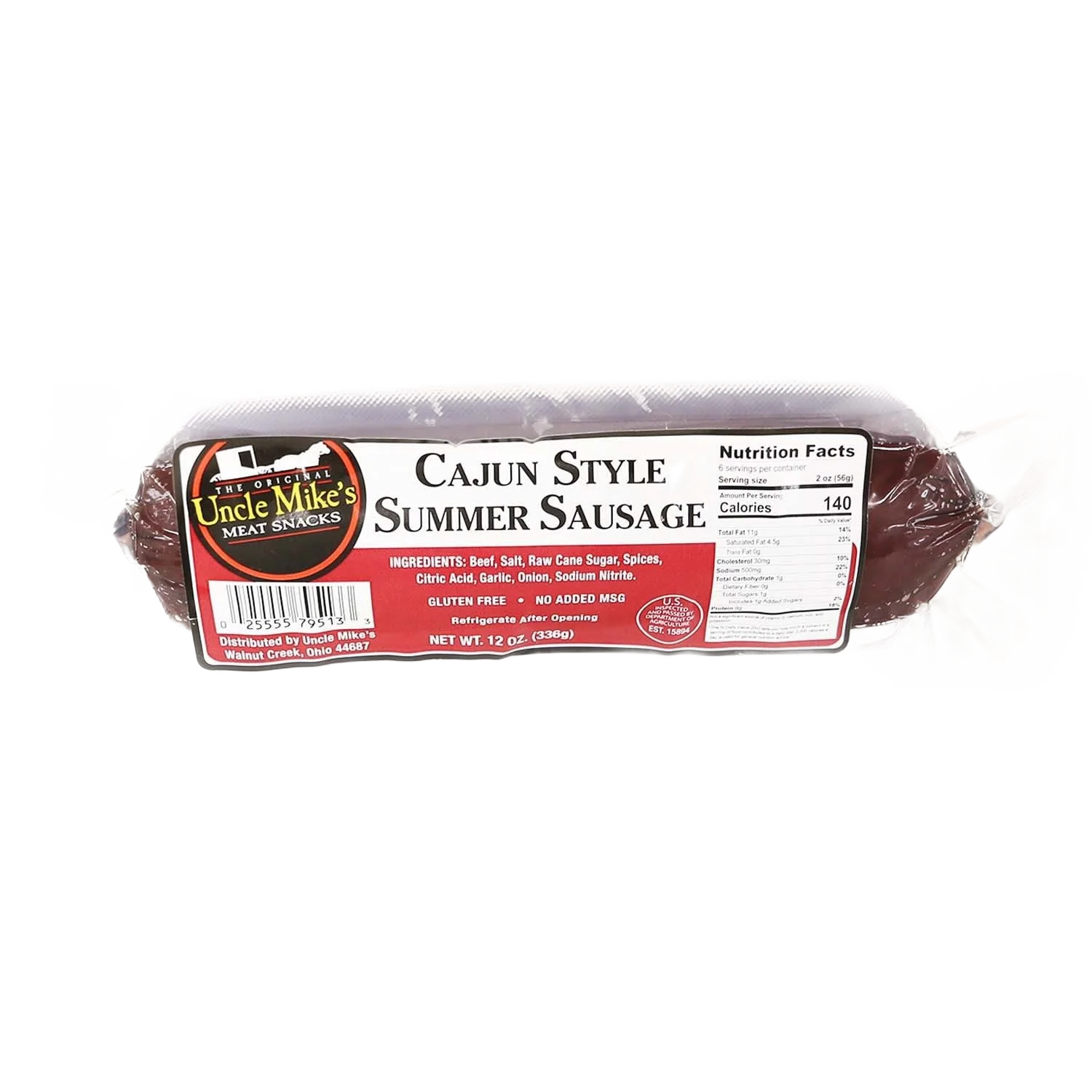 Comfortable Uncle Mike's Cajun Style Summer Sausage Reusable