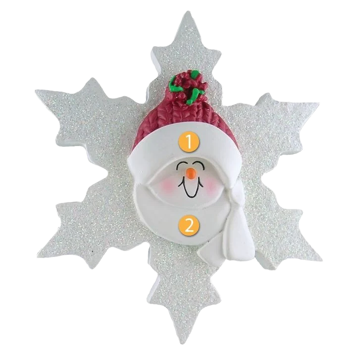 Comfortable Ornament Central Personalized Baby Snowflake with Red Hat Ornament Easy-to-Use