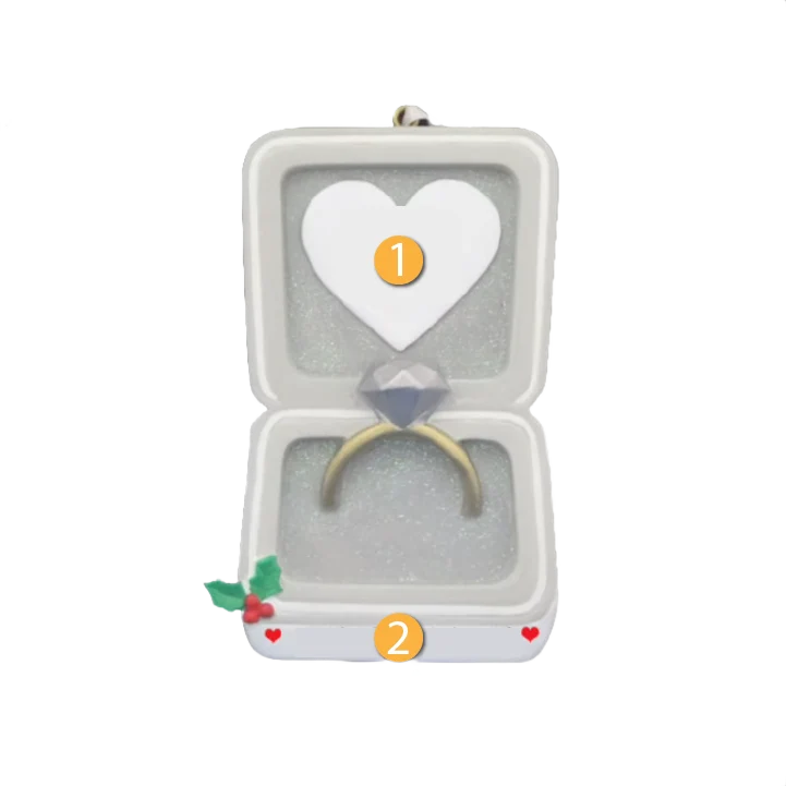 Excellent Orinda's Ornaments Personalized Engagement Ring Ornament Easy-to-Use