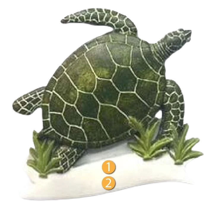 Durable Rudolph Me Personalized Sea Turtle Ornament Fine Crafted