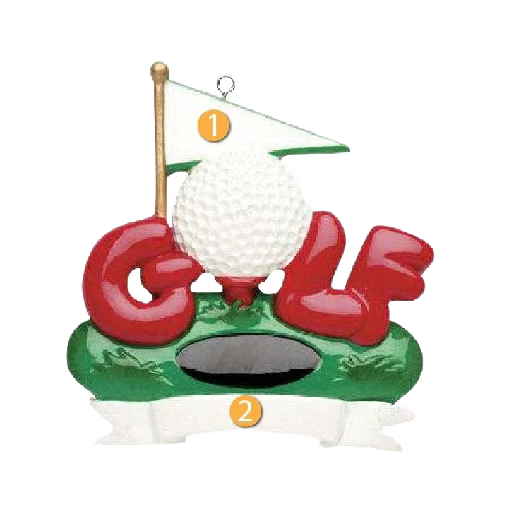Certified Rudolph Me Personalized 18th Hole Ornament Elite