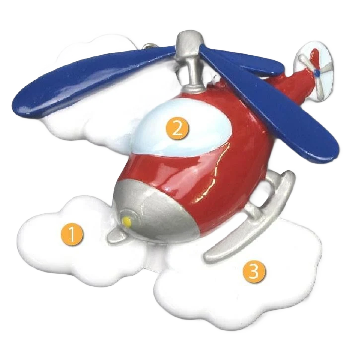 Optimized PolarX Personalized Helicopter Ornament Safe