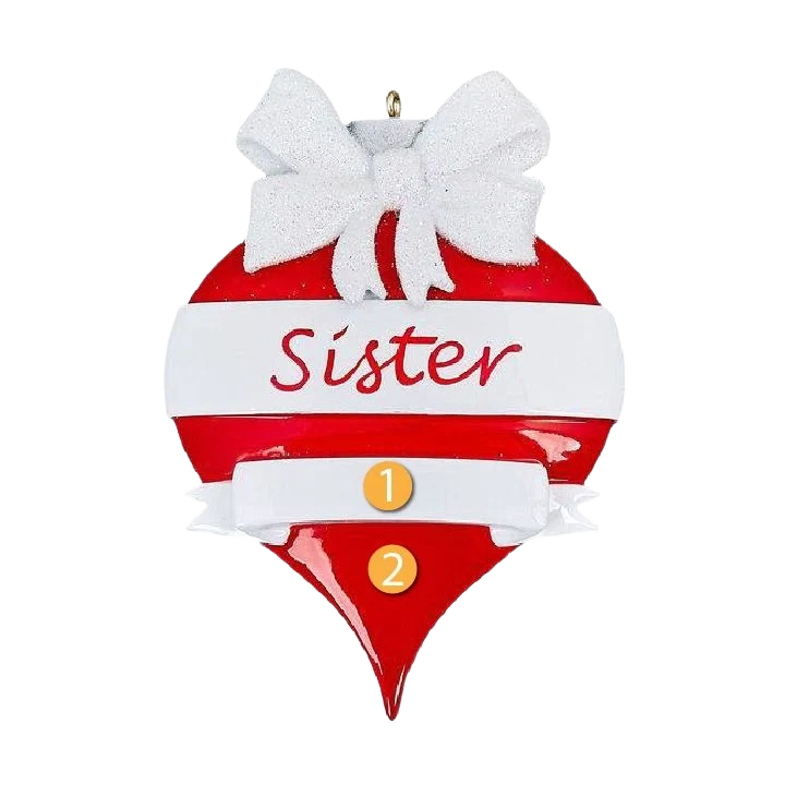 Smooth Rudolph Me Personalized Sister Ornament Crafted