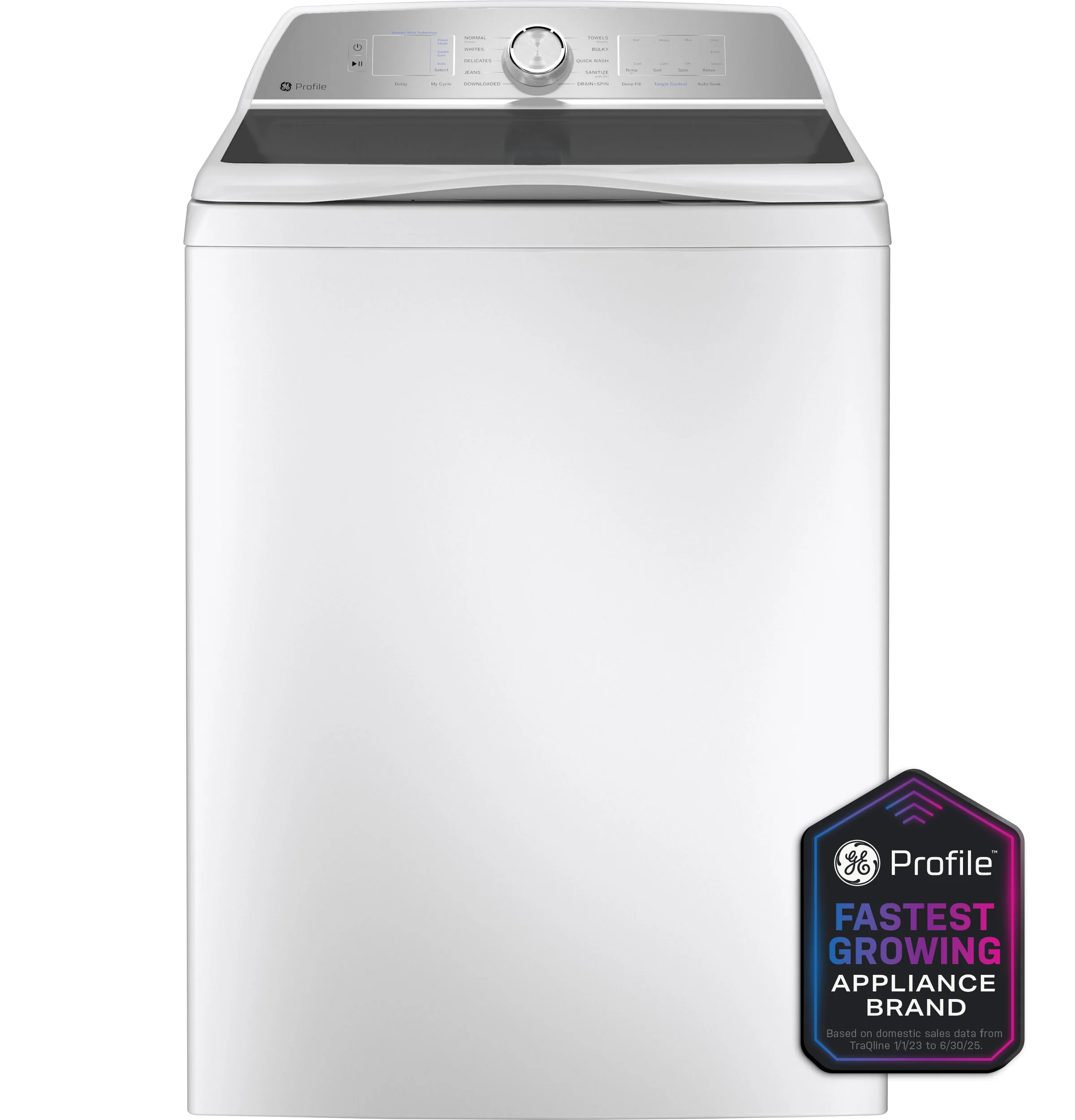 Reliable GE Profile™ ENERGY STAR® 5.0 cu. ft. Capacity Washer with Smarter Wash Technology and FlexDispense™ Natural