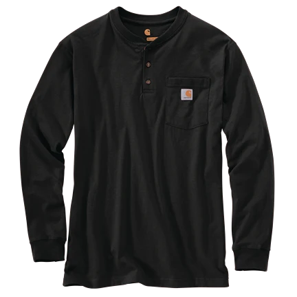 Fast Carhartt Men's Loose Fit Heavyweight Long-Sleeve Pocket Henley T-Shirt Reliable