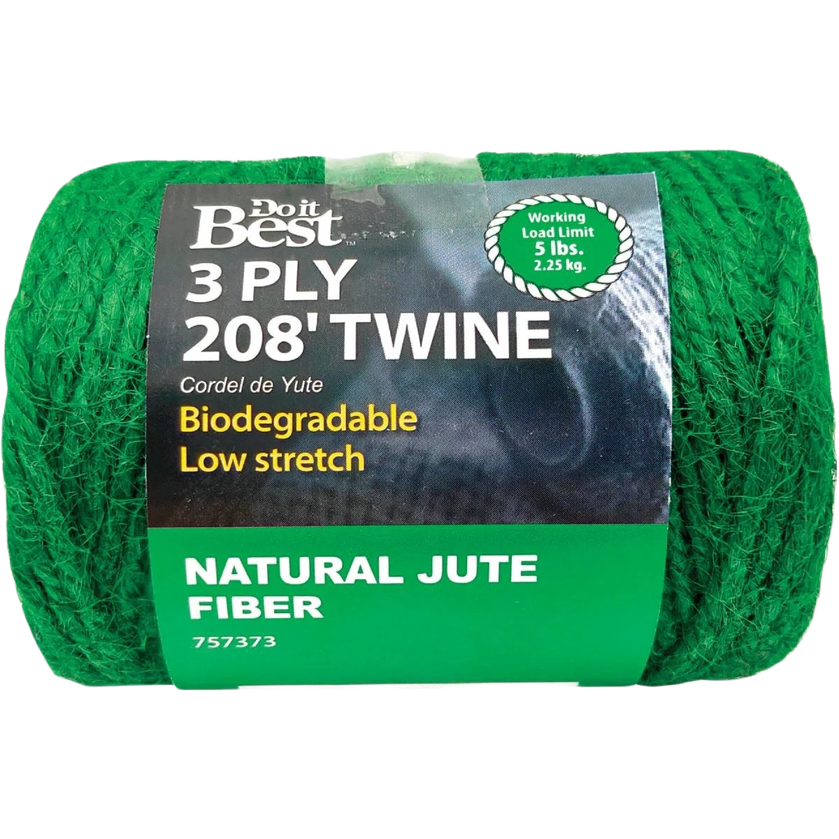 Pure Do it 3-Ply Green Jute Biodegradable Twine 208 ft. Premium