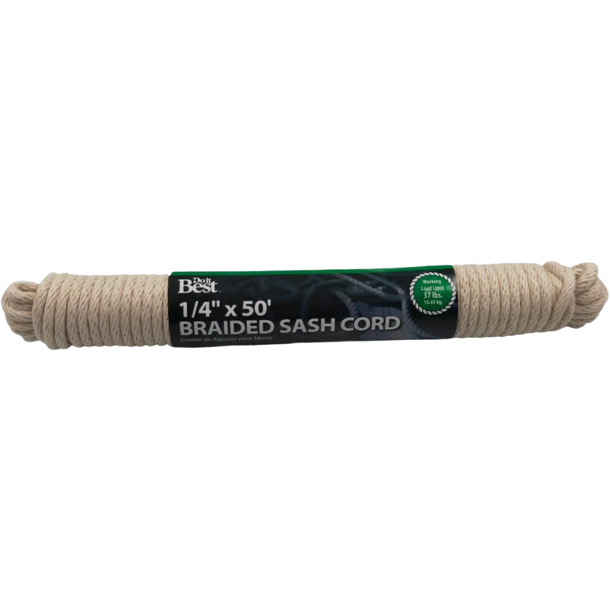 Casual Do it White Solid Braided Cotton Sash Cord 1 4 In. x 50 Ft. Certified
