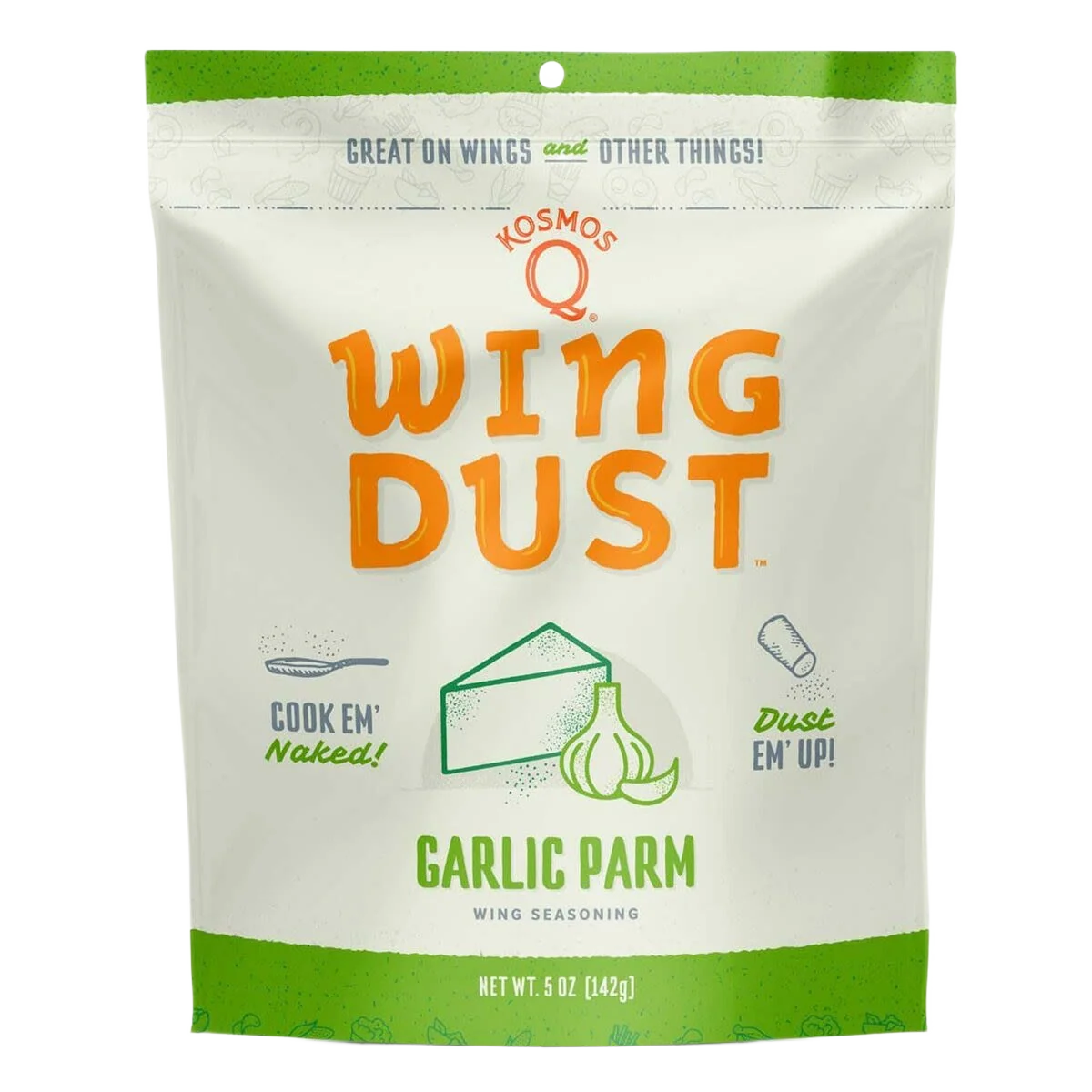 Authentic Kosmos Q Garlic Parm Wing Seasoning 5 oz. Efficient