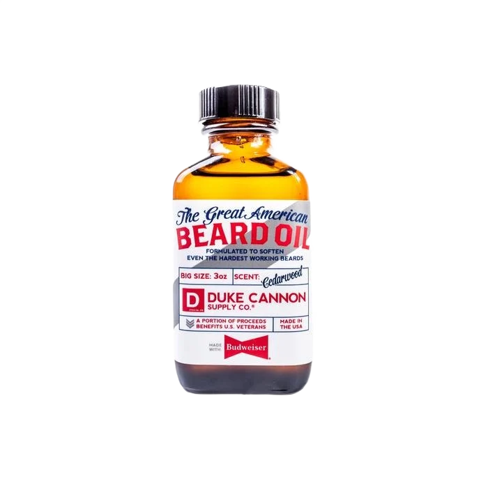 Casual Duke Cannon Great American Beard Oil with Budweiser 3 oz. Enhanced