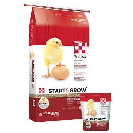 Reusable Purina Start Grow Medicated Poultry Feed 25 lb. Outstanding