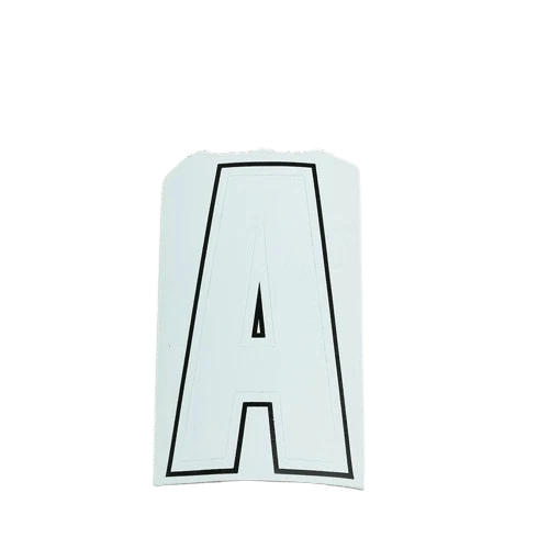 Elite Hillman 3 in. White Matte Die Cut Vinyl Sticker Thin Letter A Traditional
