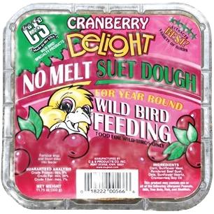 Excellent C S 11.75 Oz. Cranberry Delight No Melt Suet Dough Detailed