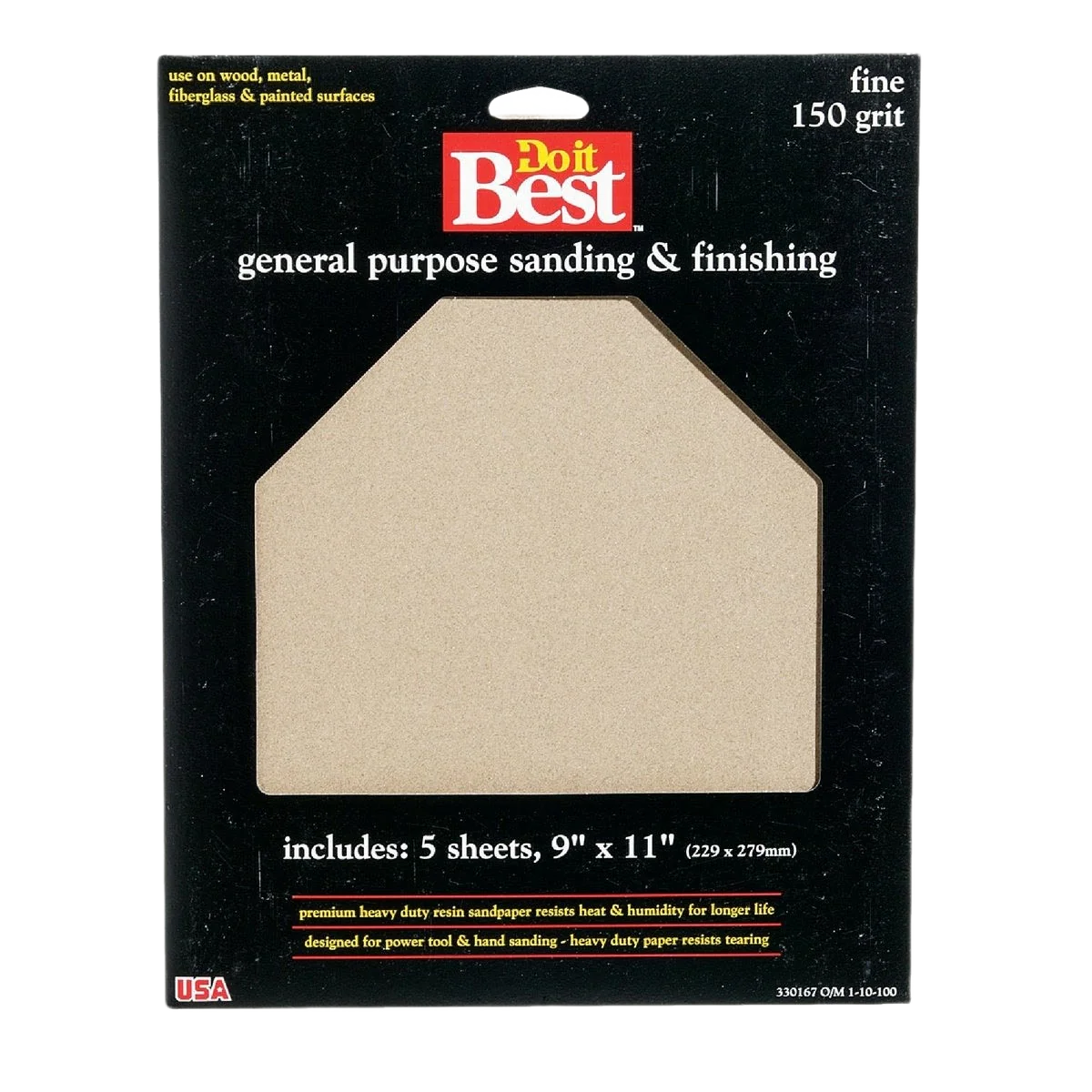 Fine Crafted Do it 9 x 11 General Purpose 150-Grit Fine Sandpaper 5-Pack Solid