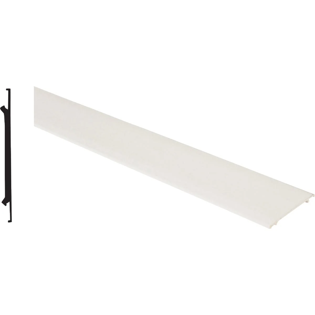 Pure Screen Tight 3-1 2 in. x 8 ft. White Vinyl Cap Component Natural