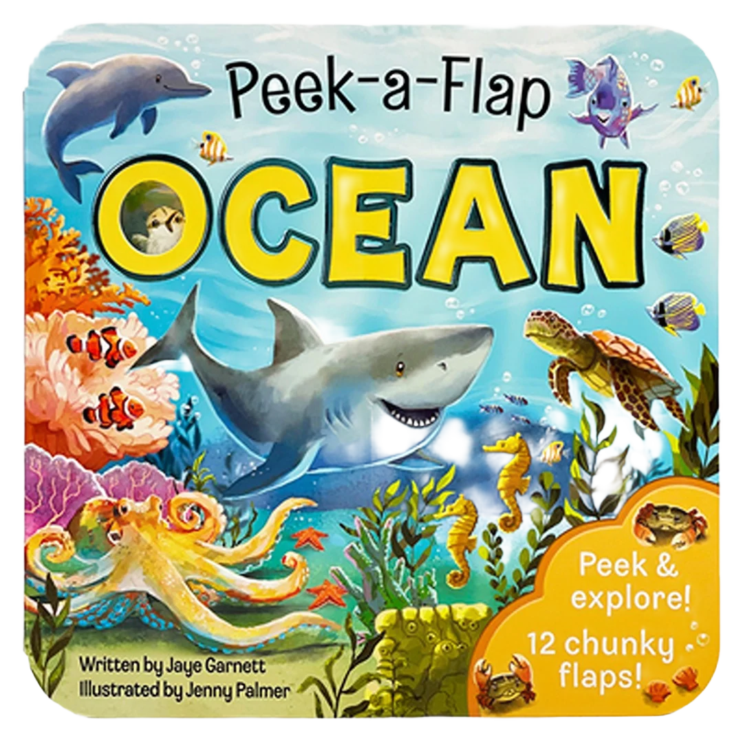 Durable House of Marbles Peek-a-Flap Ocean Book Breathable