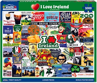 Certified White Mountain Puzzles I Love Ireland Puzzle 1000 Piece Professional