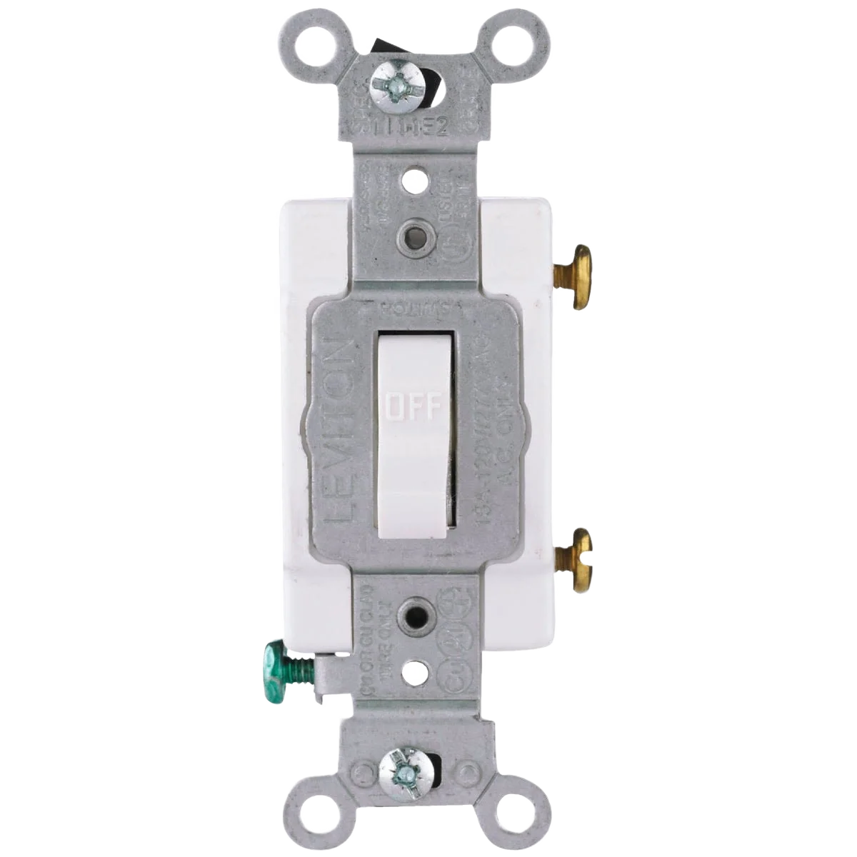 Expertly Made Leviton White Commercial Grade 20 Amp Toggle Single Pole Switch Original