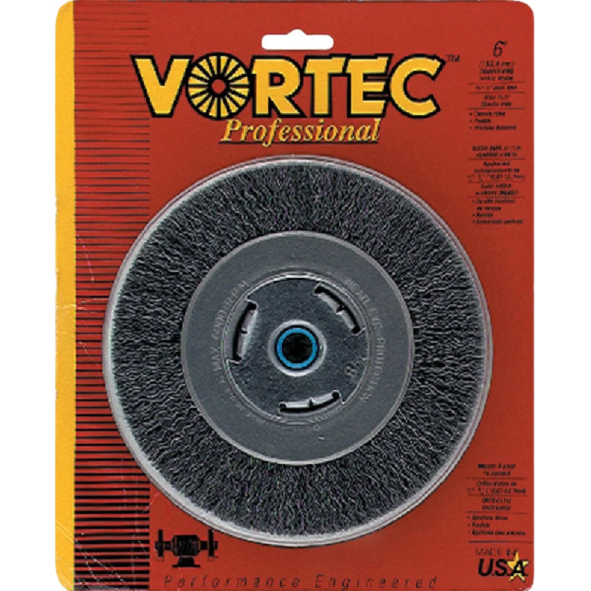Carefully Designed Weiler Vortec 6 In. Crimped Bench Grinder Wire Wheel Coarse Quality