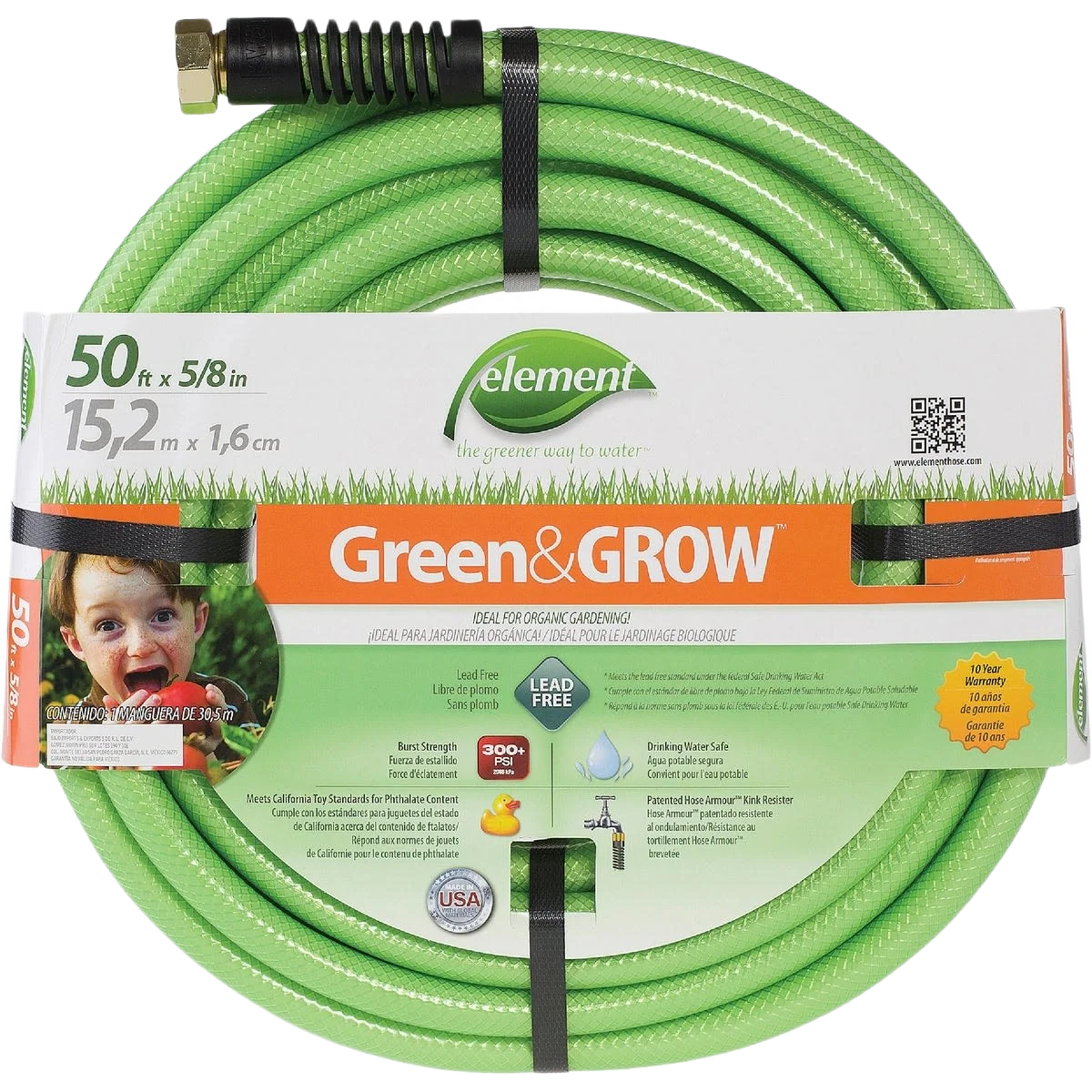 Excellent Element Green Grow Green Garden Hose 50 ft. Trendy