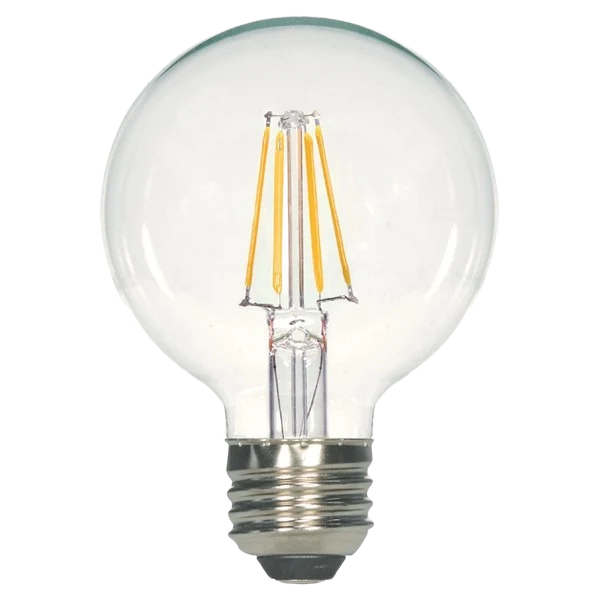 Breathable Satco 5.5 Watt G25 LED Clear Globe Light Bulb Versatile