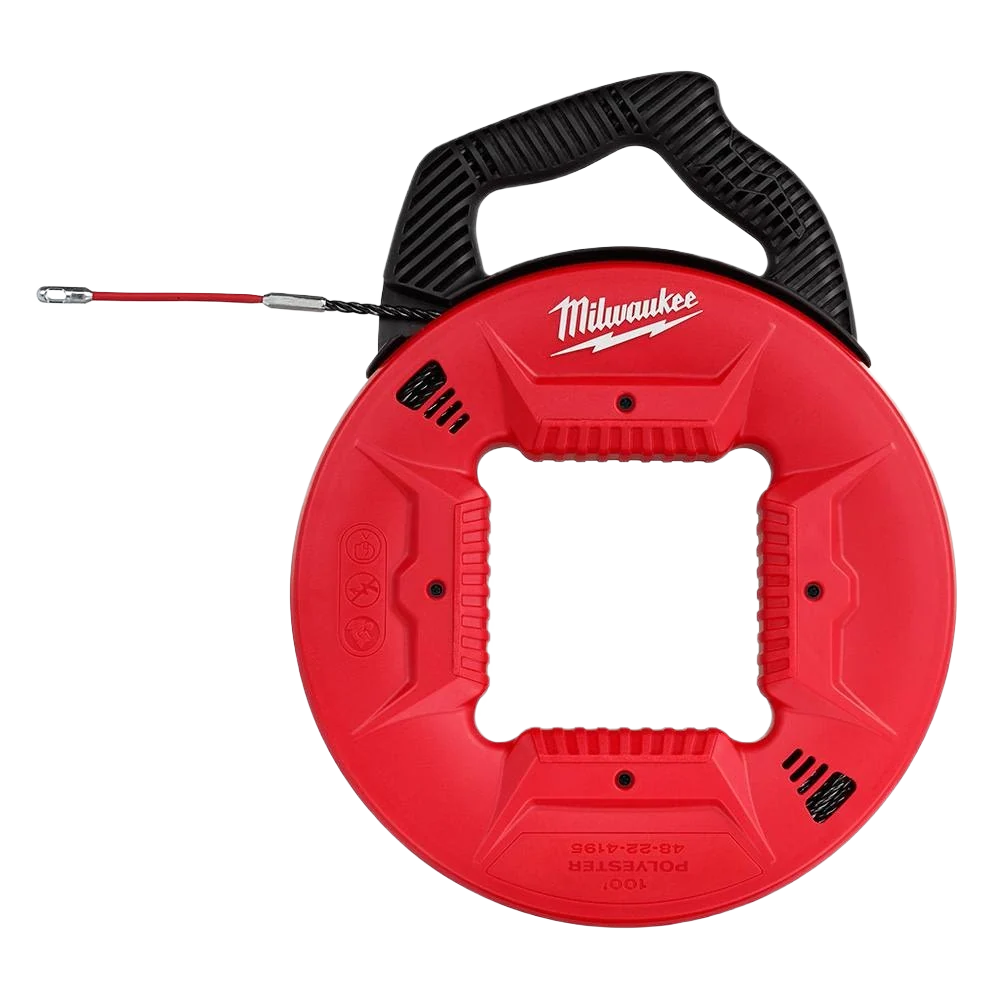 Effective Milwaukee 100' Flexible Metal Leader Polyester Fish Tape Recyclable