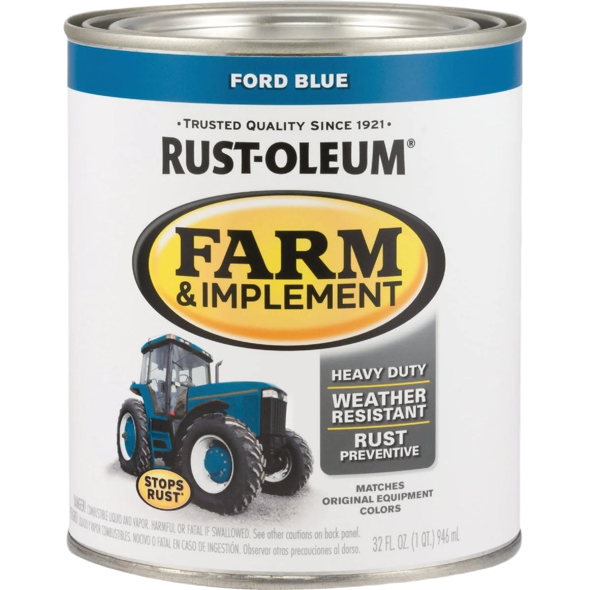 Genuine Rust-Oleum Farm Equipment Ford Blue Gloss Enamel Paint 1 Quart Unique