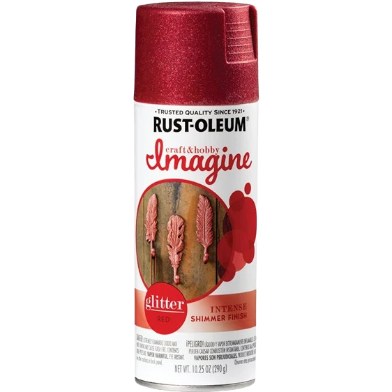 Breathable Rust-Oleum Intense Red Imagine Glitter Spray Paint 10.25 oz Artisan