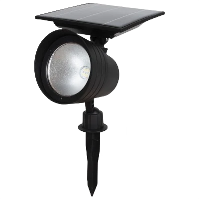 Premium Fusion Black 100-300 Lumens Adjustable Solar Spotlight Proven