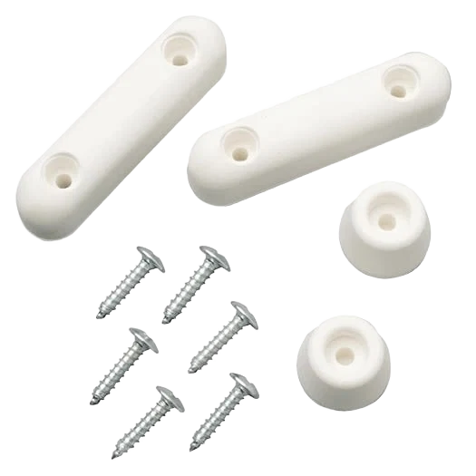 Smooth Do it White Plastic Toilet Seat Screw Bumper Set 2 X 3 4 Advanced