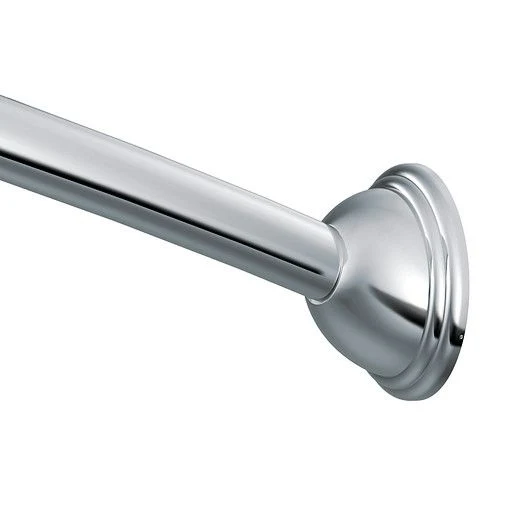 Exclusive Moen Chrome Adjustable Curved Shower Rod 5-6 ft. World-Class