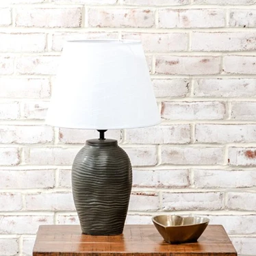 Breathable PD Home and Garden Matte Black Swirl Lamp 19 Elite