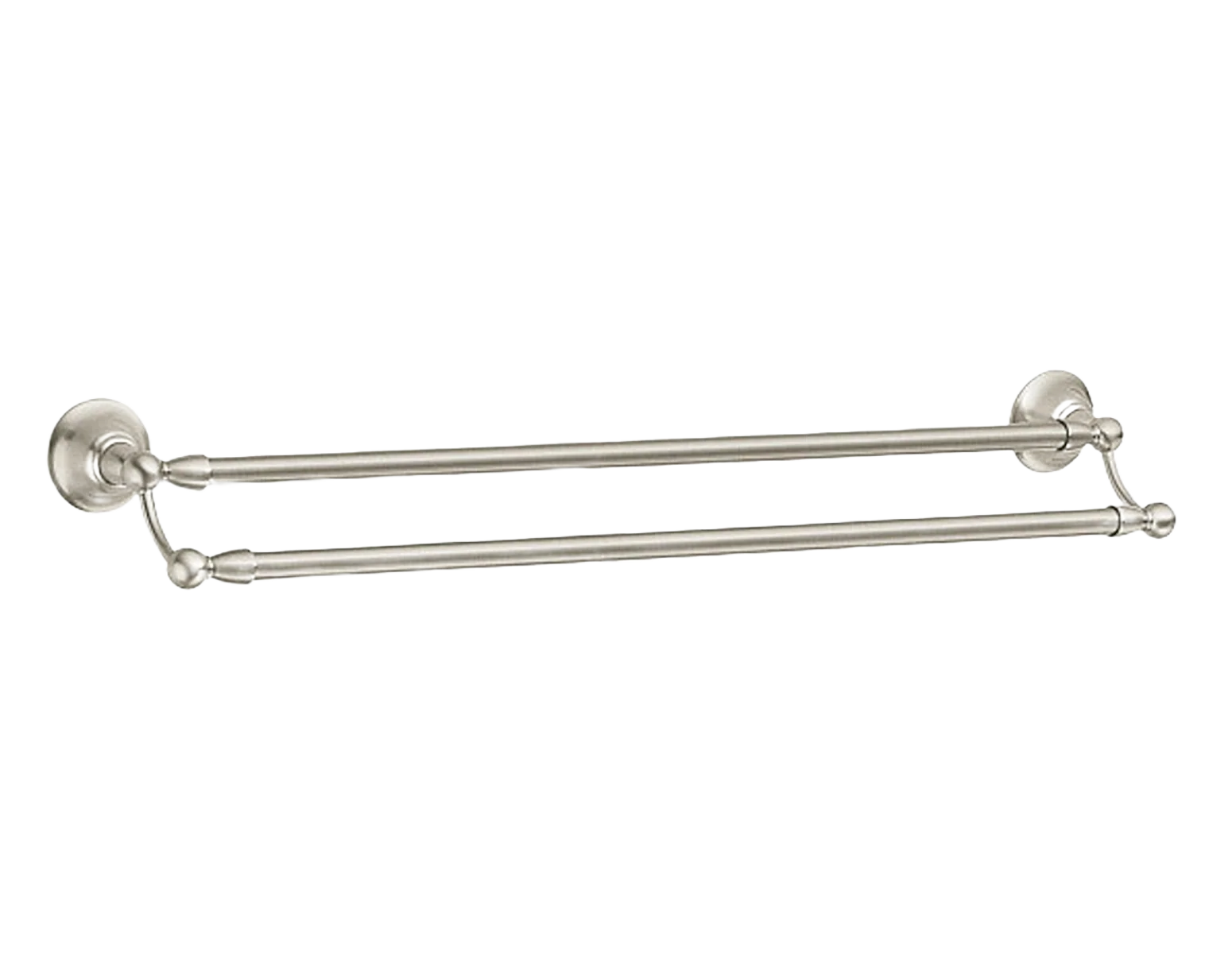 Powerful Moen Sage Brushed Nickel Double Towel Bar 24 in. Authentic