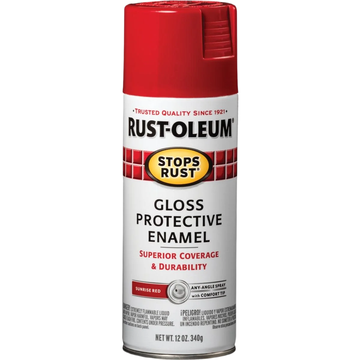 Traditional Rust-Oleum Sunrise Red Gloss Protective Enamel Spray Paint 12 oz. Superior