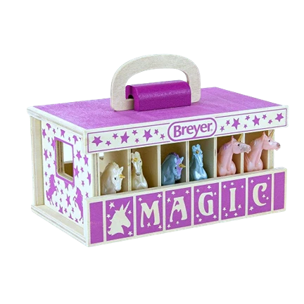 Sustainable Breyer Unicorn Wooden Carry Stable Luxury