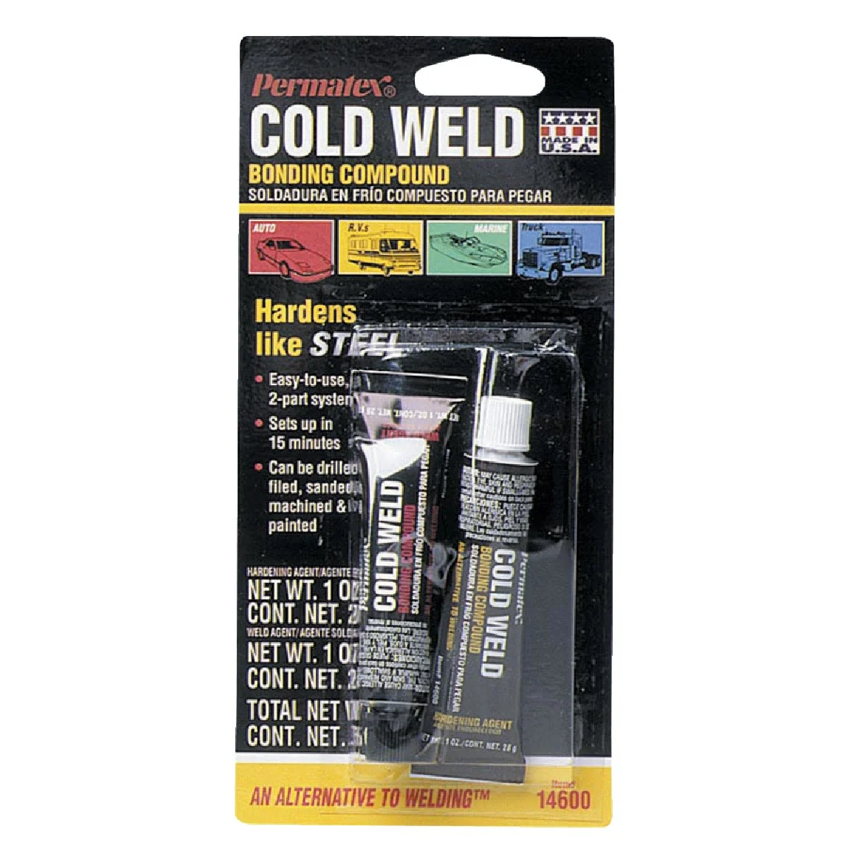 Reusable Permatex Cold Weld Bonding Compound Epoxy Long-Lasting