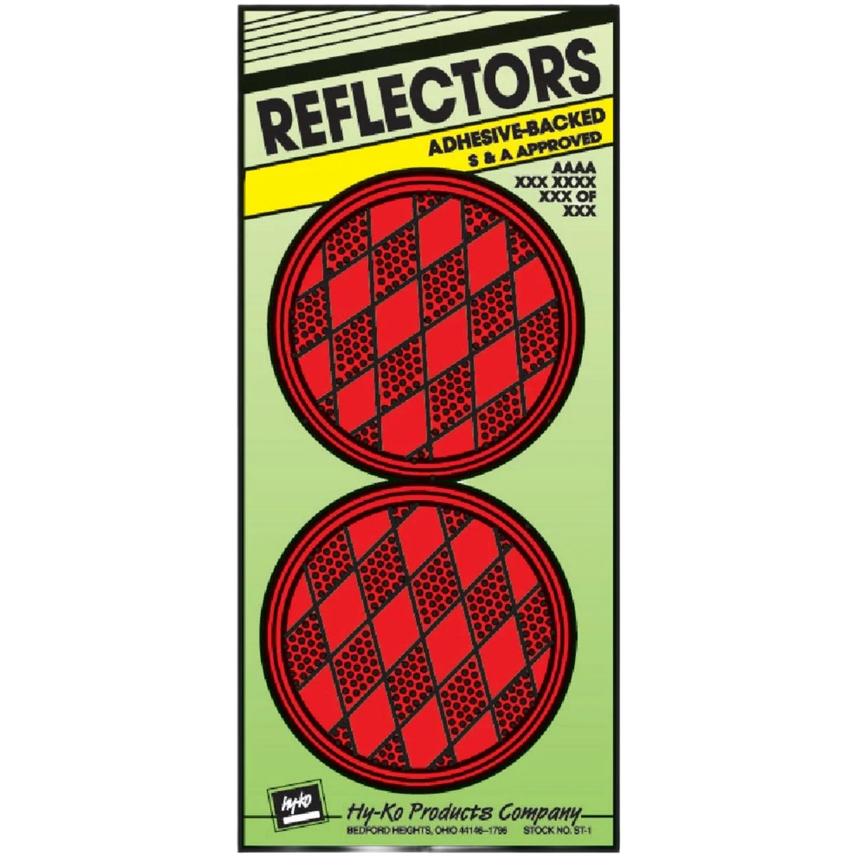 Premium Material Hy-Ko Press-On Reflector Healthy