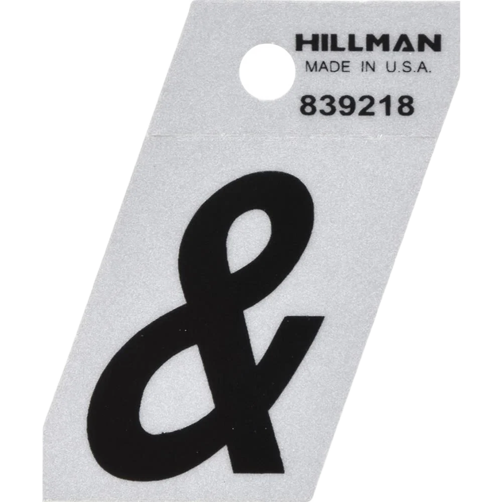 Proven Hillman 1-1 2 Black Silver Reflective Ampersand Sticker Superior