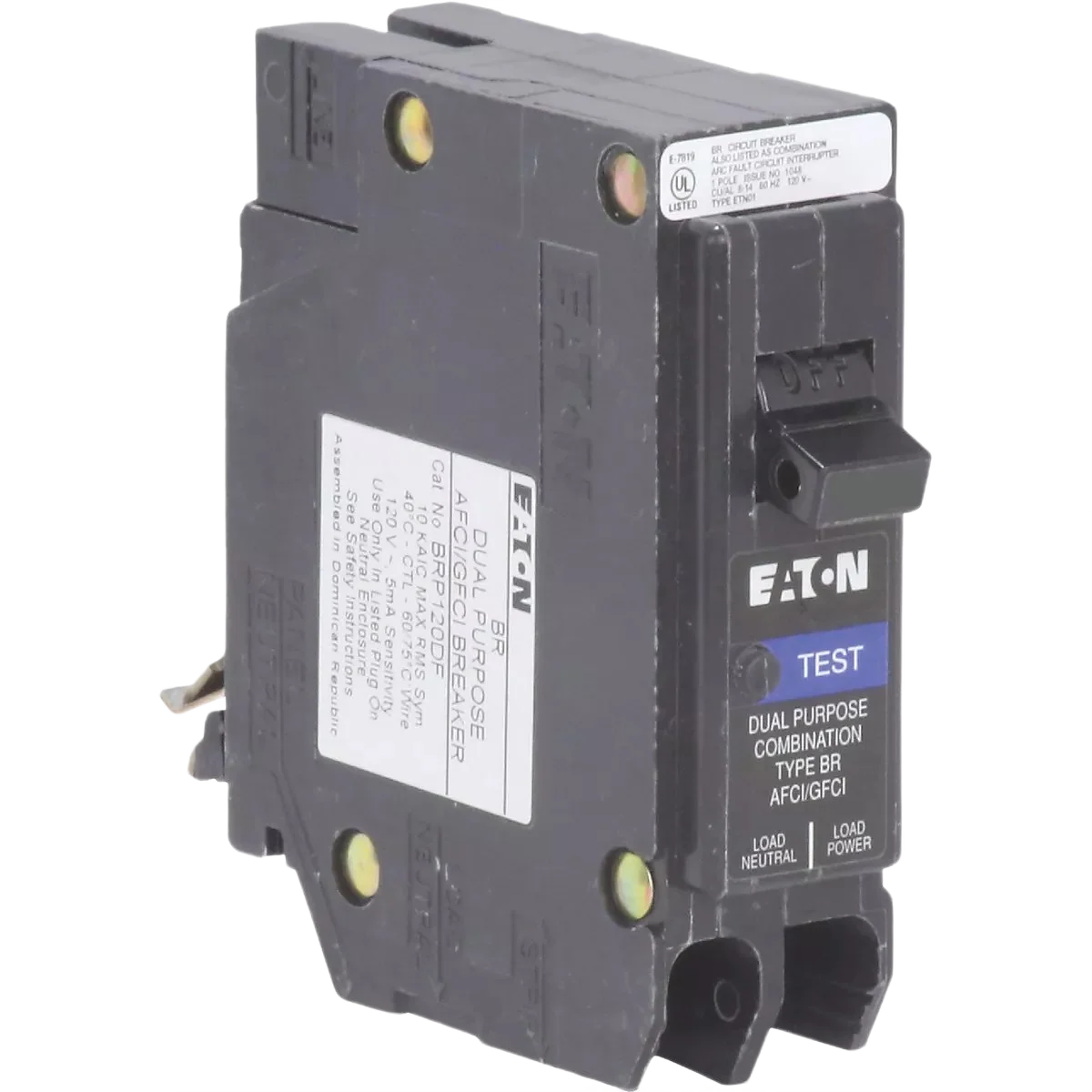 Recyclable Eaton BR 15A Single-Pole AFCI GFCI Circuit Breaker Exceptional
