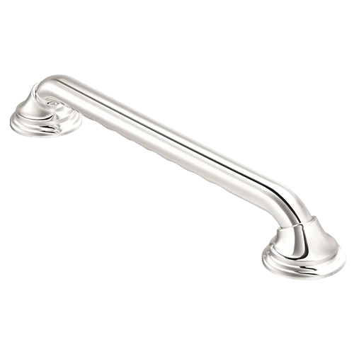 Next-Generation Moen Chrome Designer Grab Bar with Finger Notches 16 in. Functional