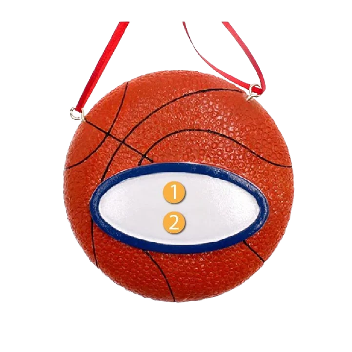 Specialty Kurt S. Adler Personalized Basketball Ornament Durable