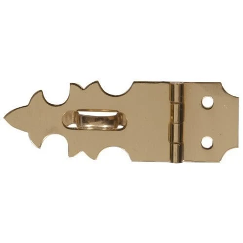 Advanced Hillman 5 8 x 1-7 8 Solid Brass Decorative Mini Hasp w Bright Brass Finish World-Class