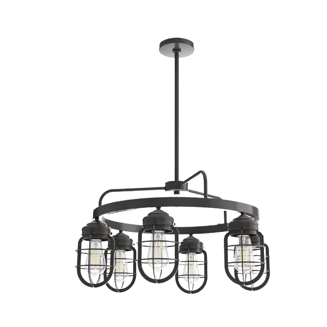 Refined Hunter Starklake Noble Bronze 6 Light Chandelier High-Grade