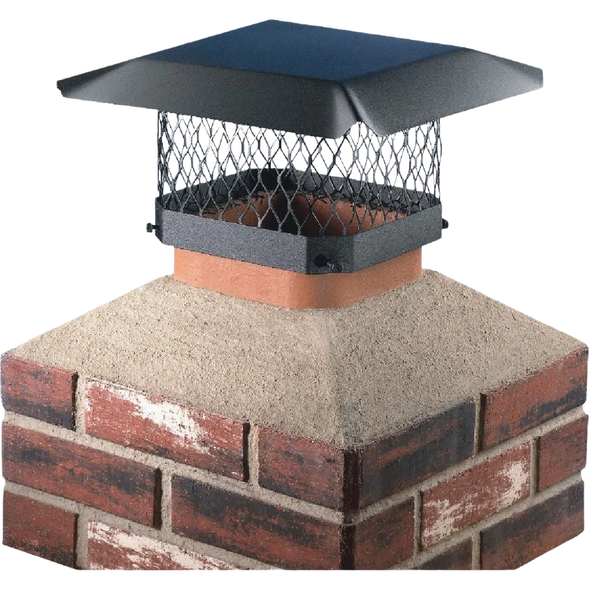 Fashionable Shelter 9 x 13 Black Steel Chimney Cap Traditional