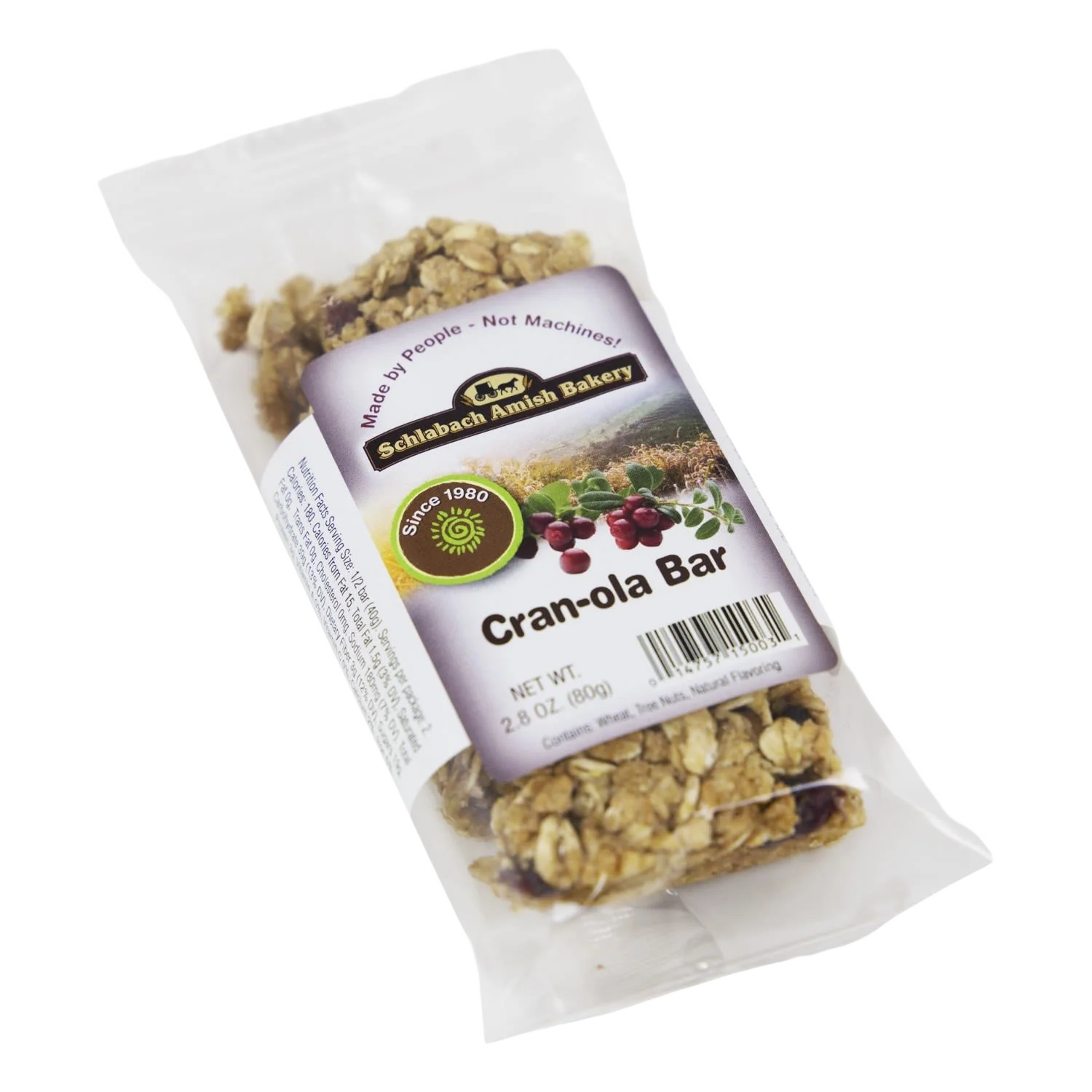 Exclusive Schlabach's Amish Bakery Cran-Ola Bar 2.8 oz. Easy-to-Use