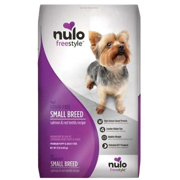 Organic Nulo style Protein Salmon Red Lentils Dry Dog Food for Small Breeds 11 lb. Trendy