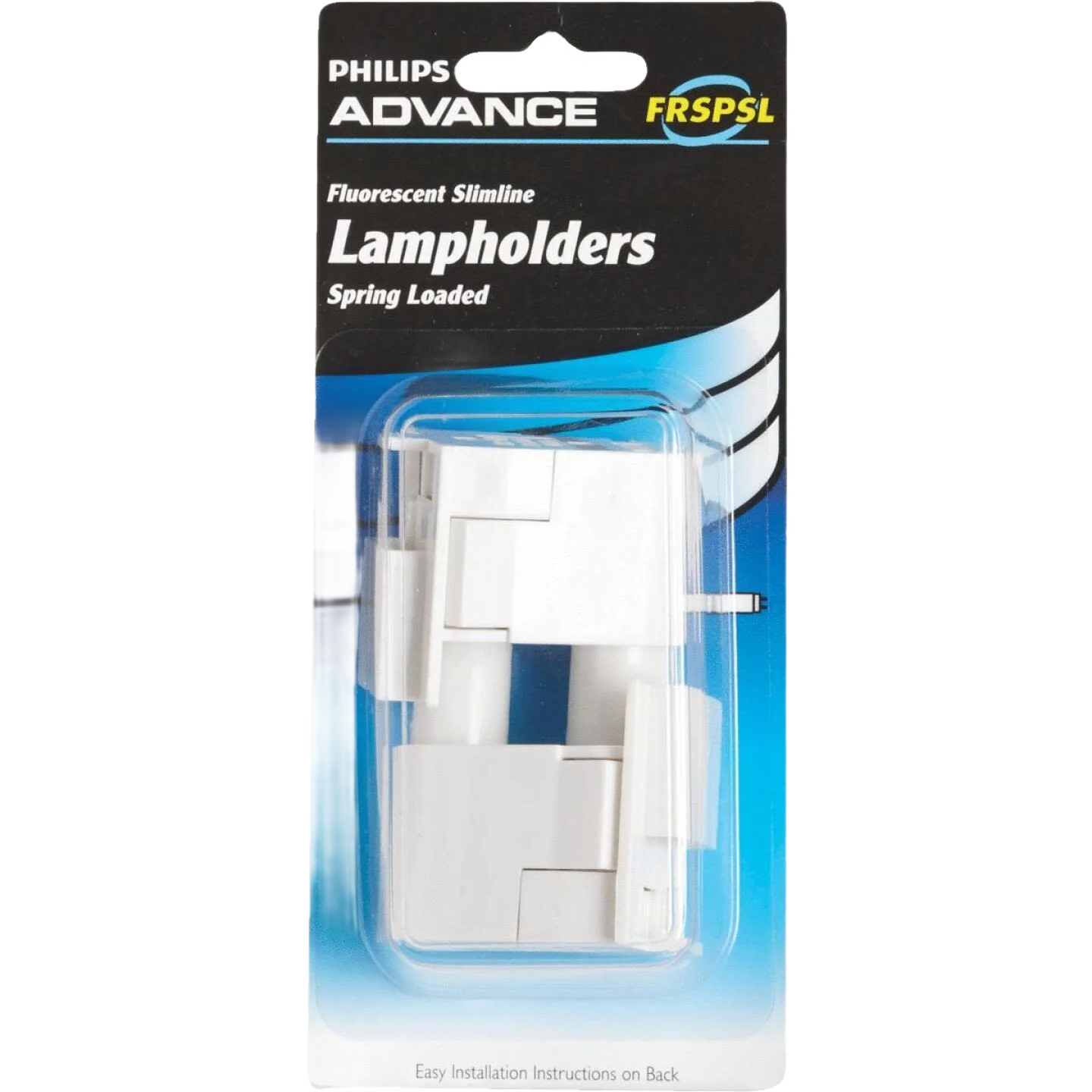 Carefully Designed Philips Spring Loaded Flourescent Slimline Lamp Holder 2-Pack Fine Crafted
